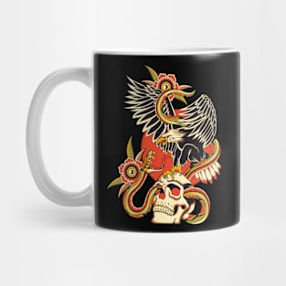 Snake eagle and skull Mug